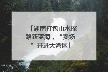 湖南打包山水探路新蓝海，“卖场”开进大湾区