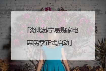 湖北苏宁易购家电惠民季正式启动