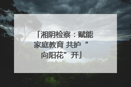 湘阴检察：赋能家庭教育 共护“向阳花”开