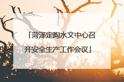 菏泽定陶水文中心召开安全生产工作会议
