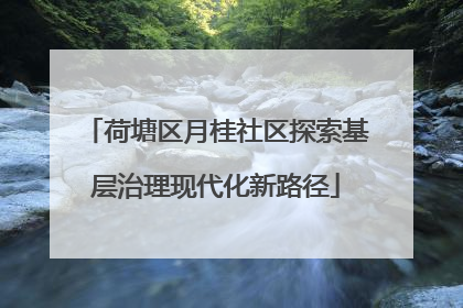 荷塘区月桂社区探索基层治理现代化新路径
