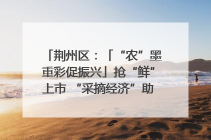 荆州区：「“农”墨重彩促振兴」抢“鲜”上市 “采摘经济”助农“甜蜜增收”