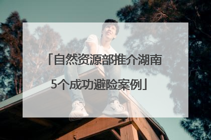 自然资源部推介湖南5个成功避险案例