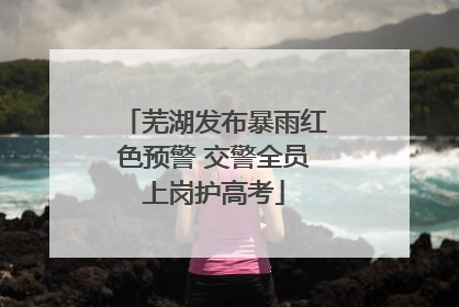 芜湖发布暴雨红色预警 交警全员上岗护高考