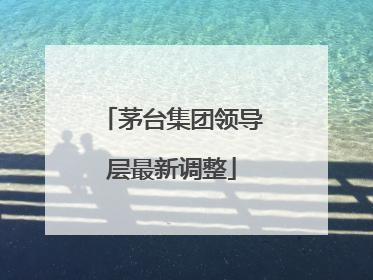 茅台集团领导层最新调整