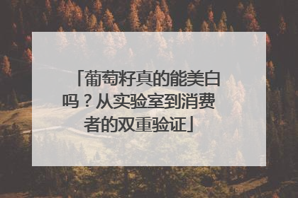 葡萄籽真的能美白吗？从实验室到消费者的双重验证