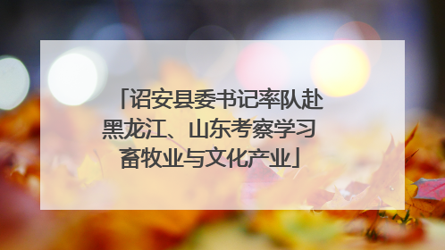 诏安县委书记率队赴黑龙江、山东考察学习畜牧业与文化产业