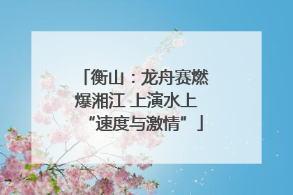 衡山：龙舟赛燃爆湘江 上演水上“速度与激情”