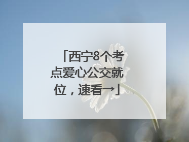 西宁8个考点爱心公交就位，速看→