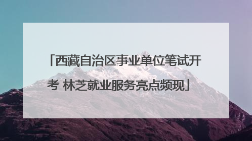 西藏自治区事业单位笔试开考 林芝就业服务亮点频现