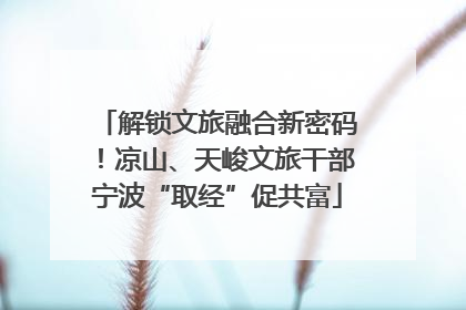 解锁文旅融合新密码！凉山、天峻文旅干部宁波“取经”促共富