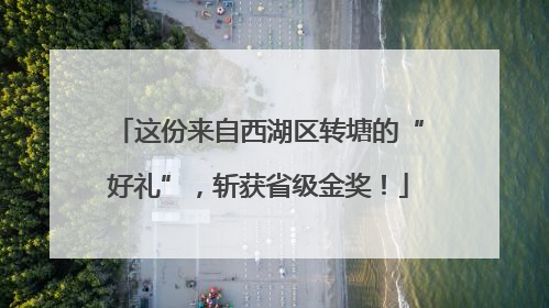 这份来自西湖区转塘的“好礼”，斩获省级金奖！