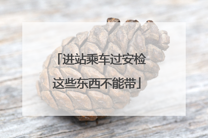 进站乘车过安检 这些东西不能带