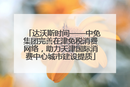 达沃斯时间——中免集团完善在津免税消费网络，助力天津国际消费中心城市建设提质
