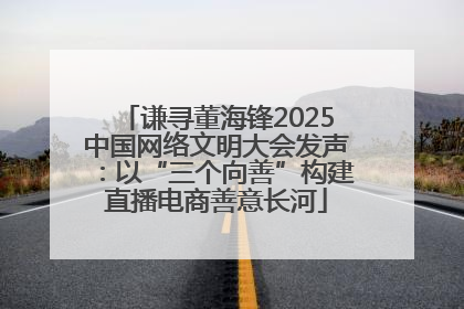 谦寻董海锋2025中国网络文明大会发声：以“三个向善”构建直播电商善意长河