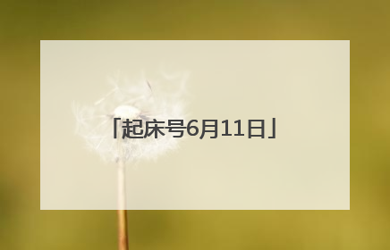 起床号6月11日