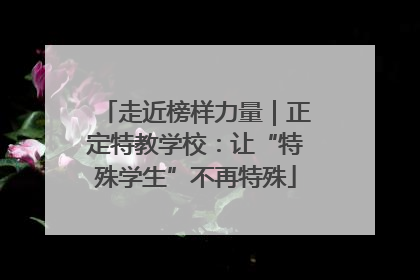 走近榜样力量｜正定特教学校：让“特殊学生”不再特殊