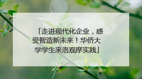 走进现代化企业，感受智造新未来！华侨大学学生来洛观摩实践
