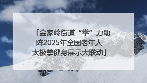 金家岭街道“拳”力助阵2025年全国老年人太极拳健身展示大联动