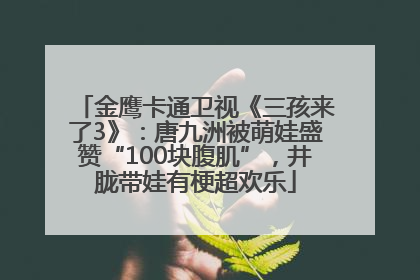 金鹰卡通卫视《三孩来了3》：唐九洲被萌娃盛赞“100块腹肌”，井胧带娃有梗超欢乐