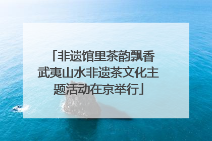 非遗馆里茶韵飘香 武夷山水非遗茶文化主题活动在京举行