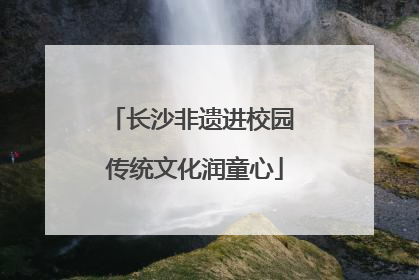 长沙非遗进校园 传统文化润童心