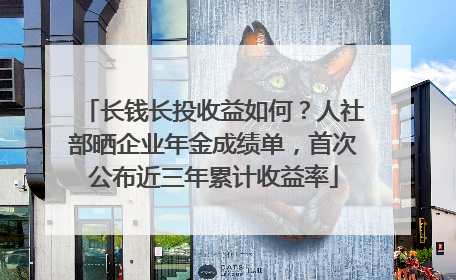 长钱长投收益如何？人社部晒企业年金成绩单，首次公布近三年累计收益率