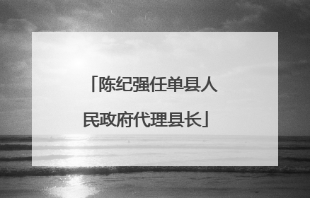 陈纪强任单县人民政府代理县长