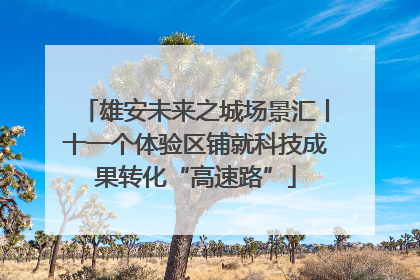 雄安未来之城场景汇丨十一个体验区铺就科技成果转化“高速路”