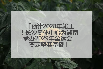 预计2028年竣工！长沙奥体中心为湖南承办2029年全运会奠定坚实基础