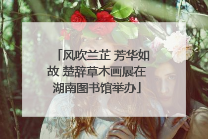 风吹兰芷 芳华如故 楚辞草木画展在湖南图书馆举办