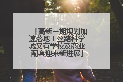 高新三期规划加速落地！丝路科学城又有学校及商业配套迎来新进展