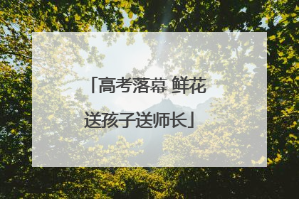 高考落幕 鲜花送孩子送师长