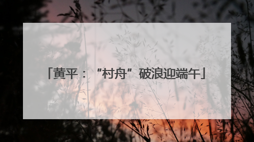 黄平：“村舟”破浪迎端午