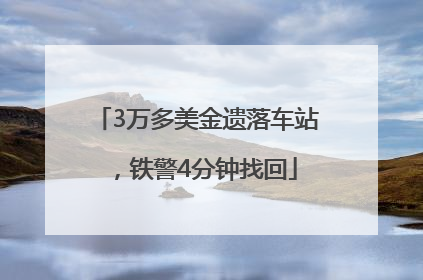 3万多美金遗落车站，铁警4分钟找回