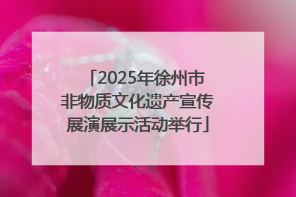 2025年徐州市非物质文化遗产宣传展演展示活动举行