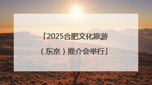 2025合肥文化旅游（东京）推介会举行