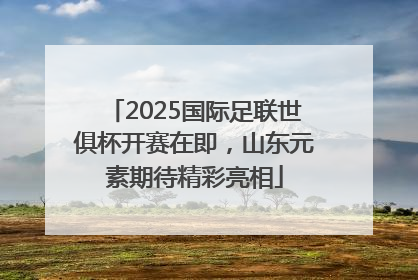 2025国际足联世俱杯开赛在即，山东元素期待精彩亮相