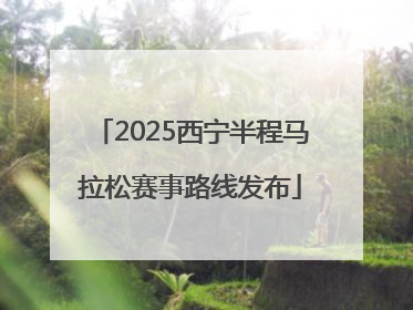 2025西宁半程马拉松赛事路线发布