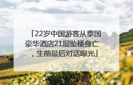 22岁中国游客从泰国豪华酒店21层坠楼身亡，生前最后对话曝光