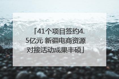41个项目签约4.5亿元 新疆电商资源对接活动成果丰硕