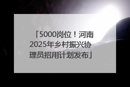 5000岗位！河南2025年乡村振兴协理员招用计划发布