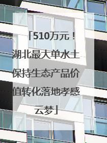 510万元！湖北最大单水土保持生态产品价值转化落地孝感云梦