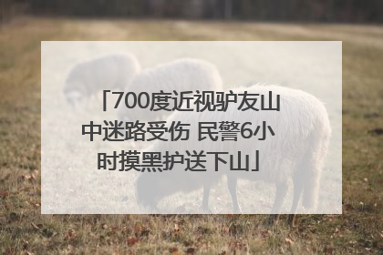 700度近视驴友山中迷路受伤 民警6小时摸黑护送下山