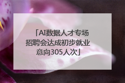 AI数据人才专场招聘会达成初步就业意向305人次