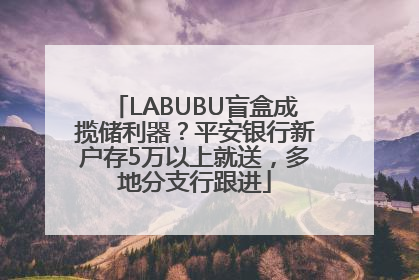 LABUBU盲盒成揽储利器？平安银行新户存5万以上就送，多地分支行跟进